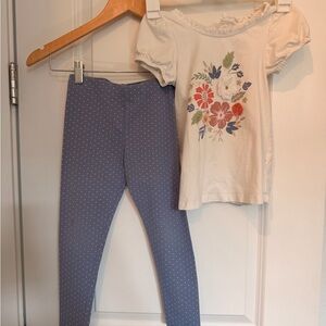 Blue Polka Dot Kids Leggings